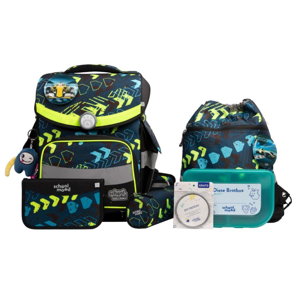 School Mood Timeless Pro Elias Rennwagen Schulranzen Set 7tlg.