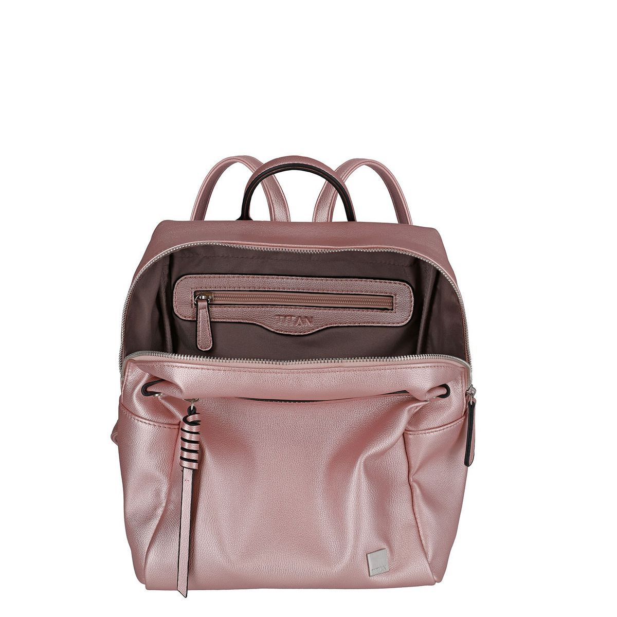 Titan Spotlight Zip Backpack Metallic Pink