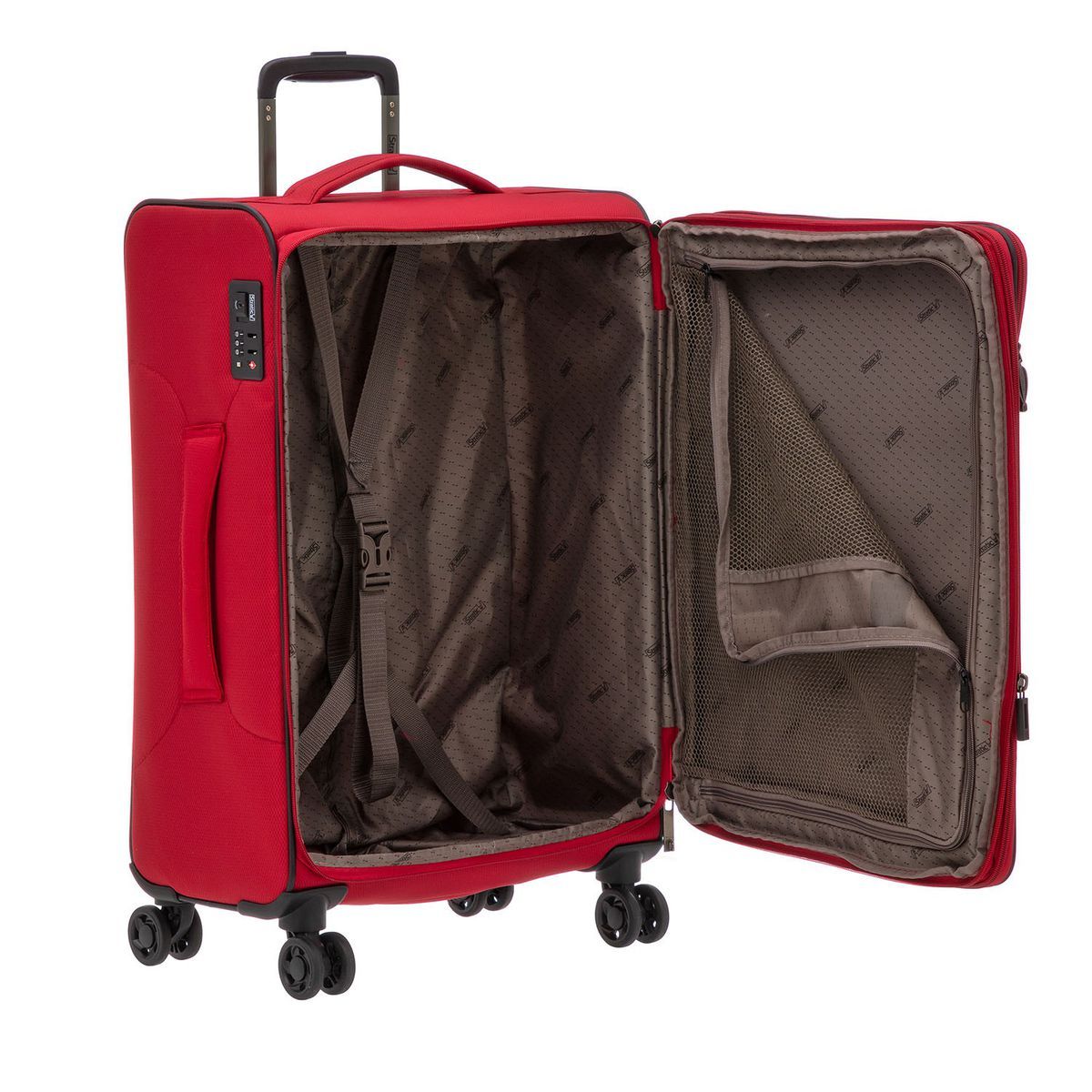 Stratic Light Red 4-Rollen Trolley M 68cm