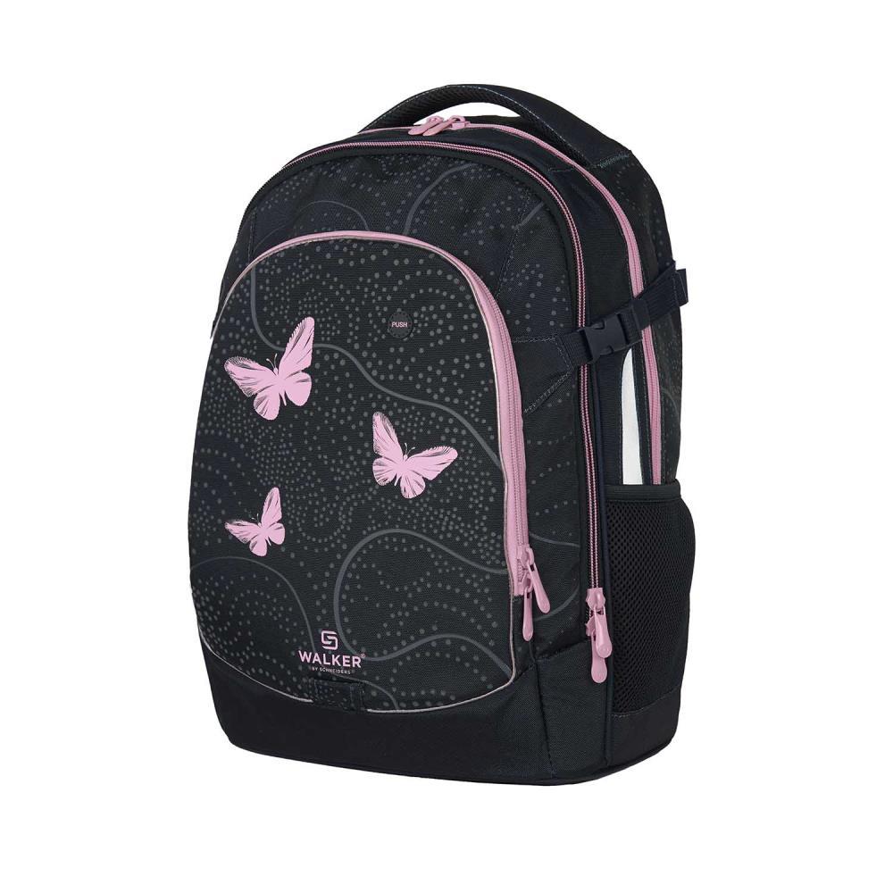 Walker Fame 2.0 Glow in the Dark Butterfly Anthracite Schulrucksack