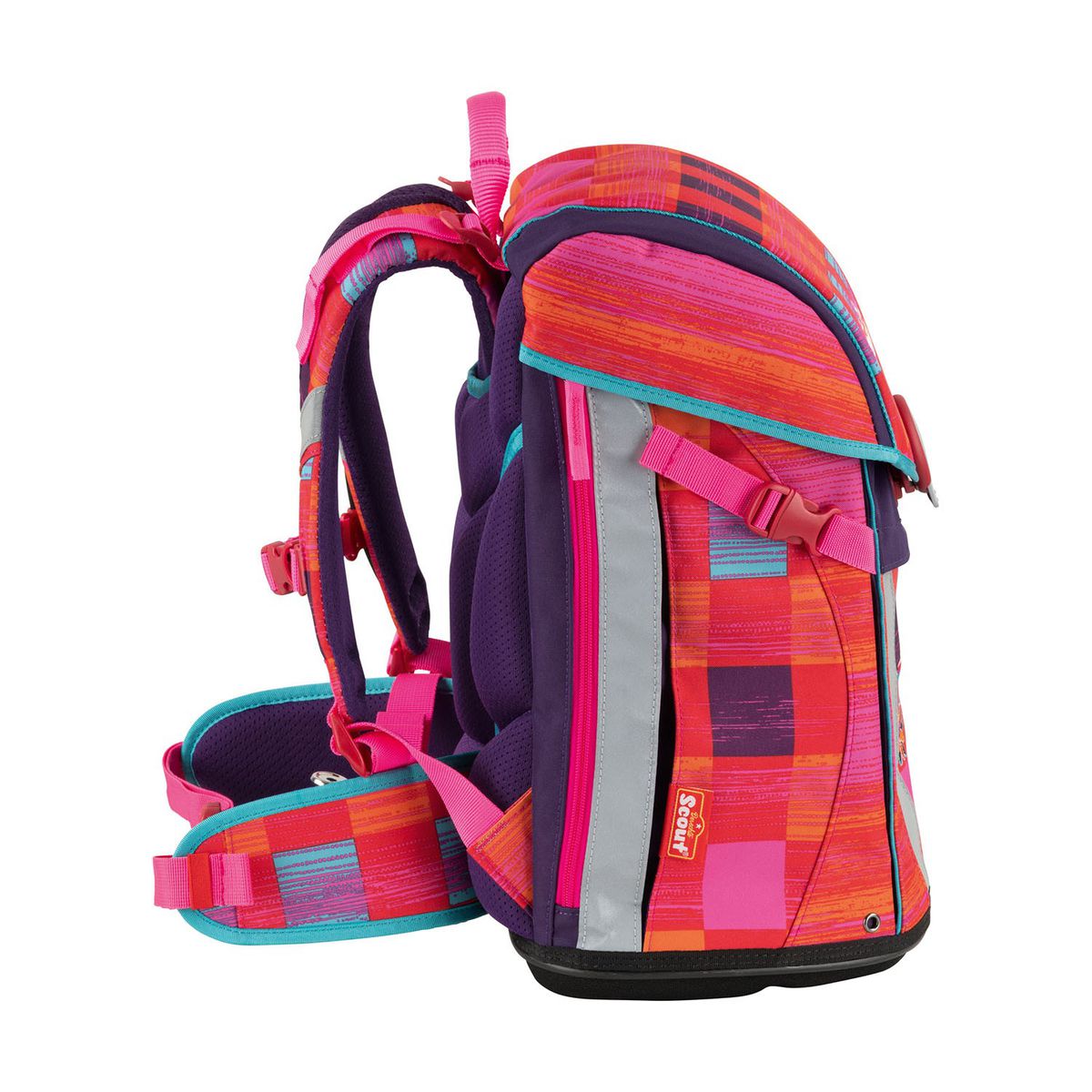 Scout Sunny Pink Rainbow Schulrucksack Set 4tlg.
