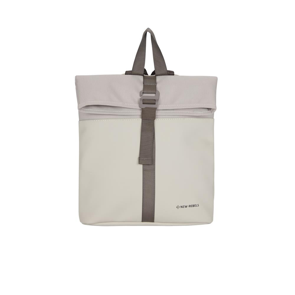New Rebels Backham Los Angeles Beige Mini Rolltop Rucksack