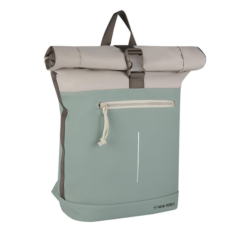 New Rebels Backham New York Salie Green Rolltop Rucksack