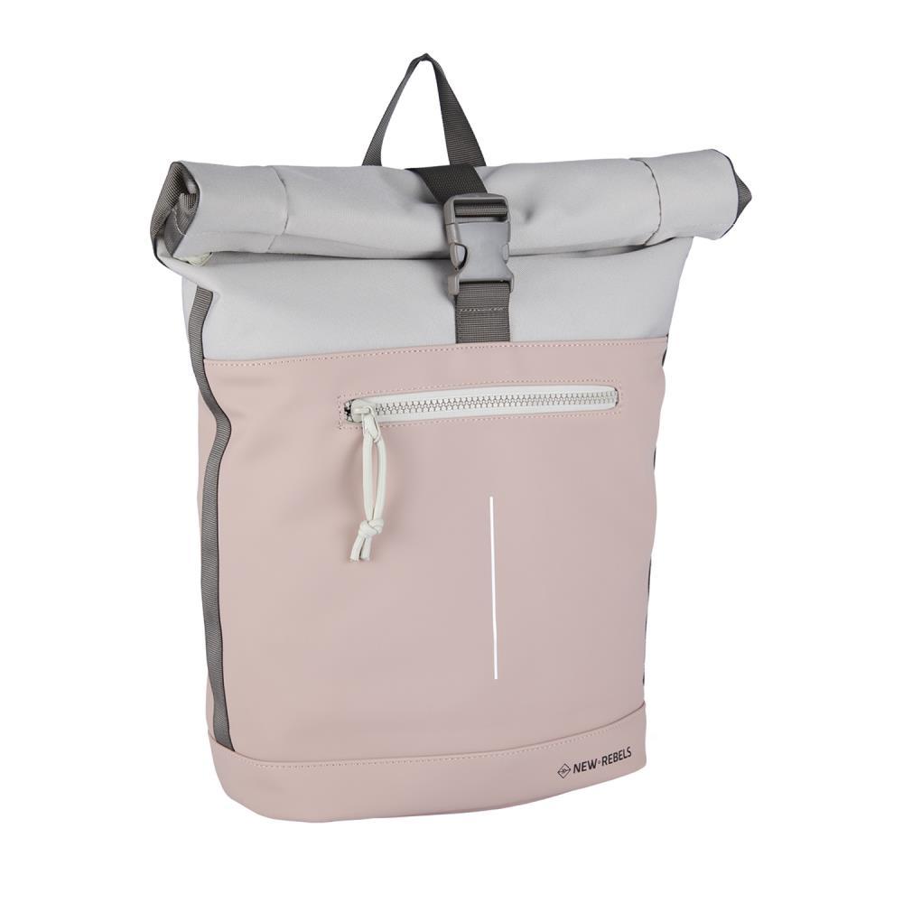 New Rebels Backham New York Old Pink Rolltop Rucksack