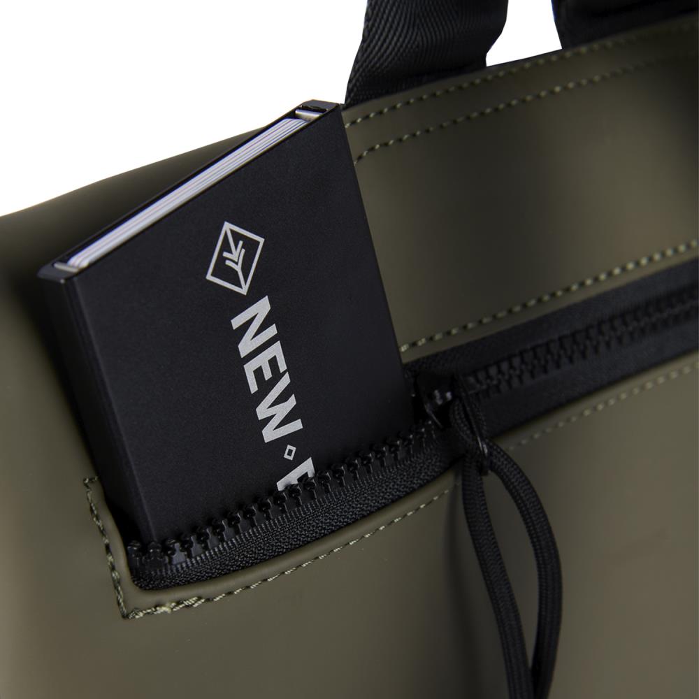 New Rebels Bowie New York Reflective Olive Mini Rolltop Rucksack