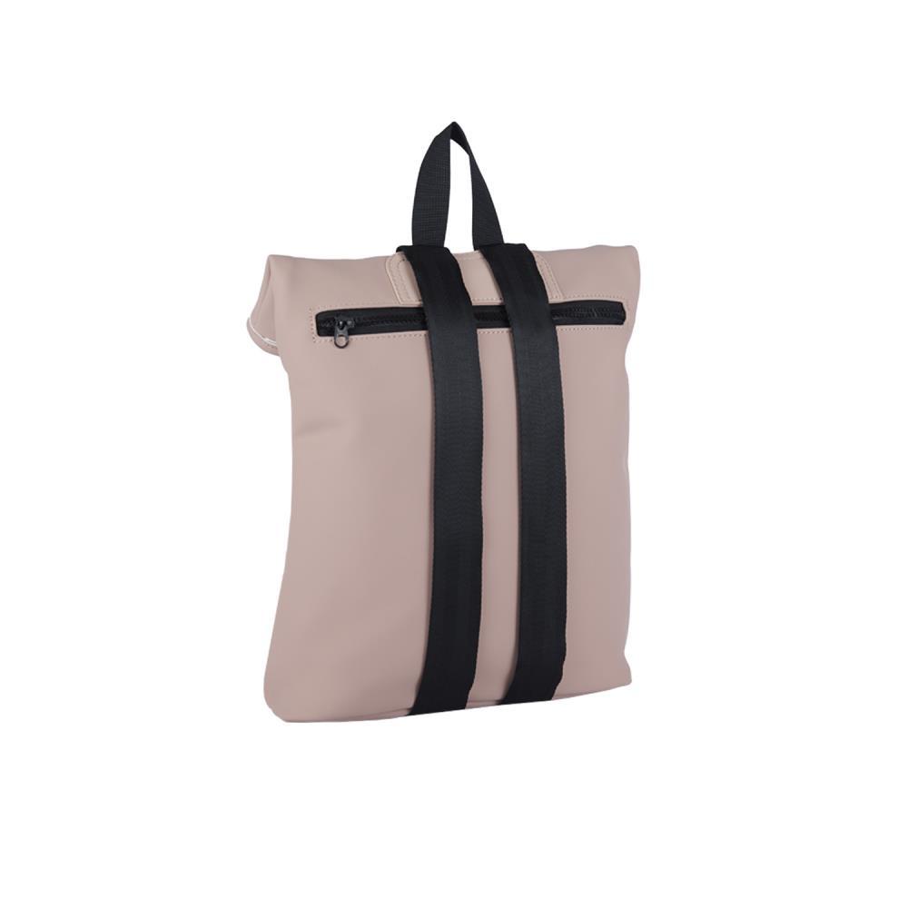 New Rebels Bowie New York Reflective Old Pink Mini Rolltop Rucksack