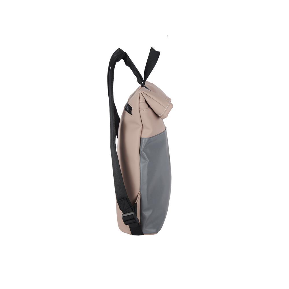 New Rebels Bowie New York Reflective Old Pink Mini Rolltop Rucksack