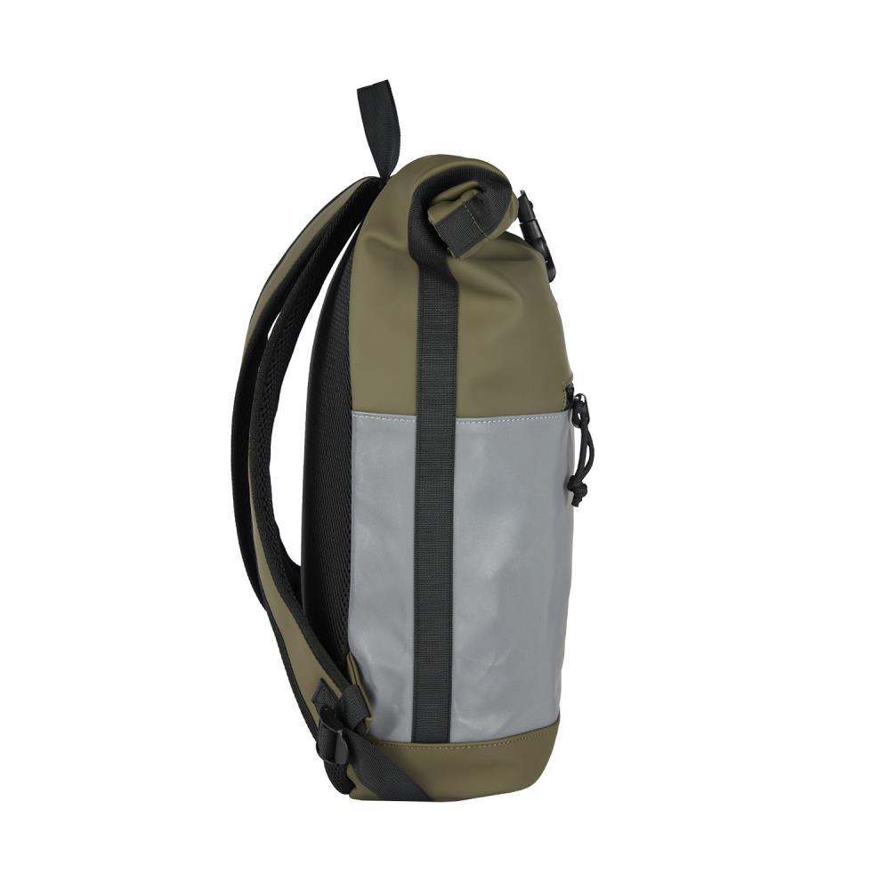 New Rebels Bowie New York Reflective Olive Rolltop Rucksack