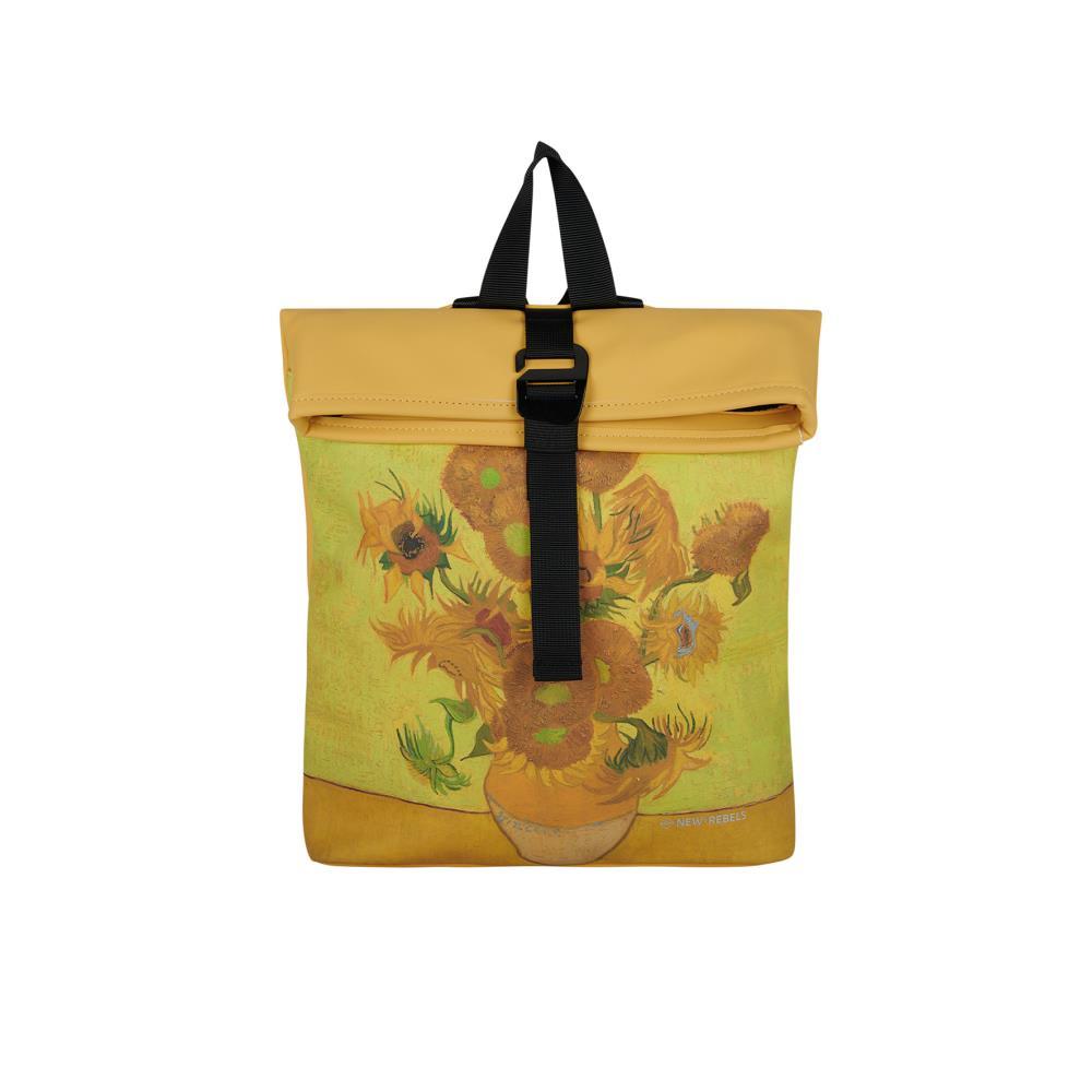 New Rebels Mart Art Los Angeles Sonnenblumen Mini Rolltop Rucksack
