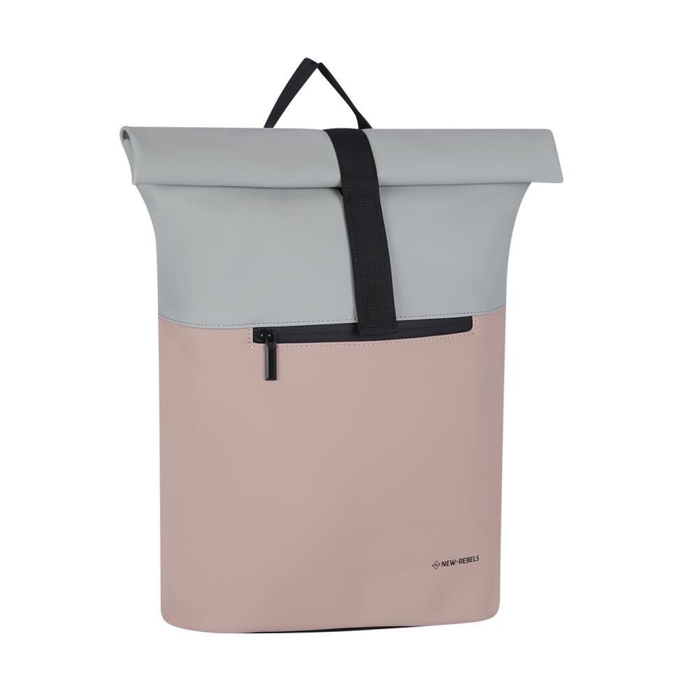 New Rebels Liam Montgomery Old Pink Grey Rolltop Rucksack