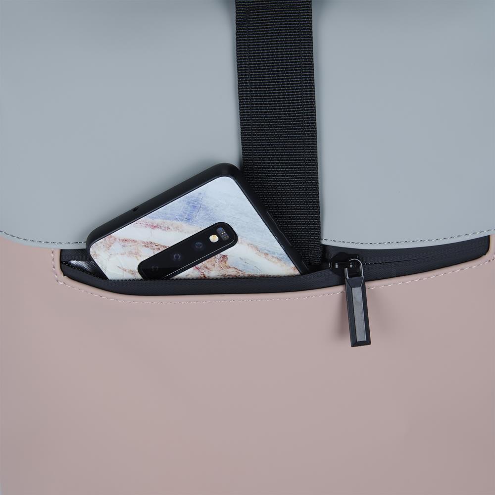 New Rebels Liam Montgomery Old Pink Grey Rolltop Rucksack