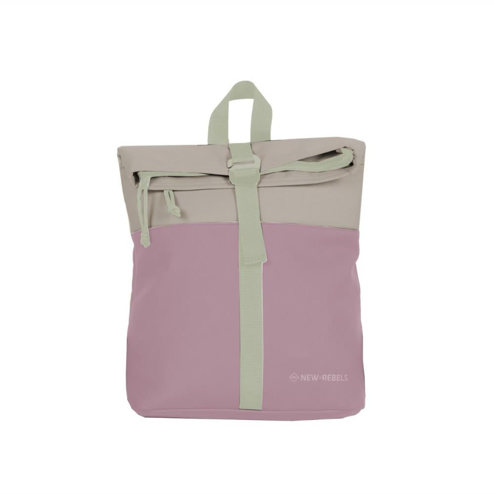 New Rebels Backham Los Angeles Old Pink Beige Mini Rolltop Rucksack