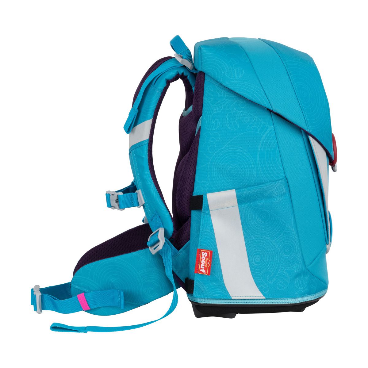 Scout Sunny II Dolphins Funny Snaps Schulranzen Set 4tlg.