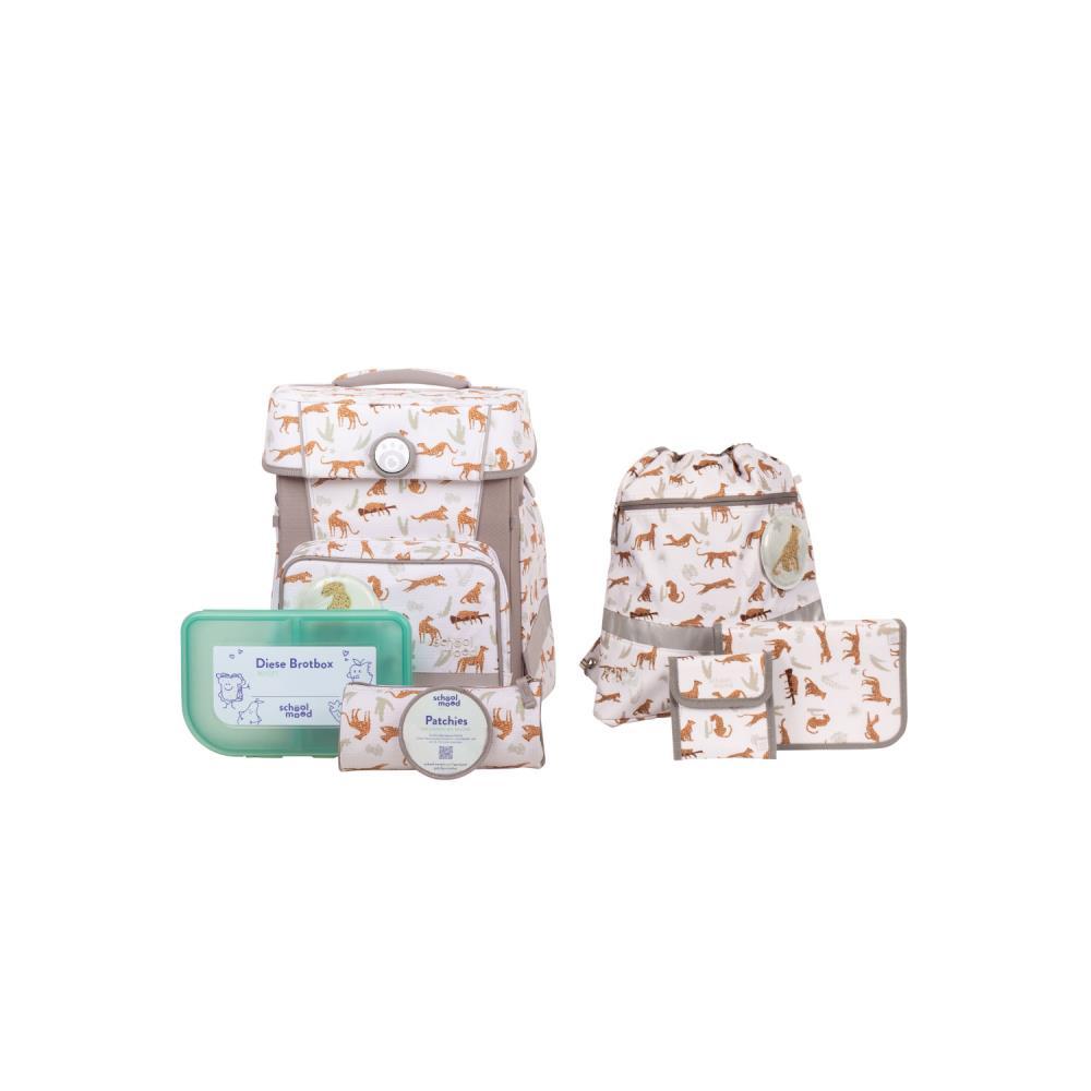 School Mood Champion Maxx Leopard Nordic Collection Schulranzen Set 7tlg.