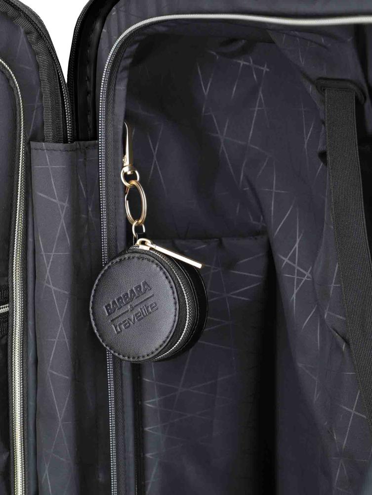 Travelite Barbara Novelty Black 4 Doppelrollen Trolley S 55 cm