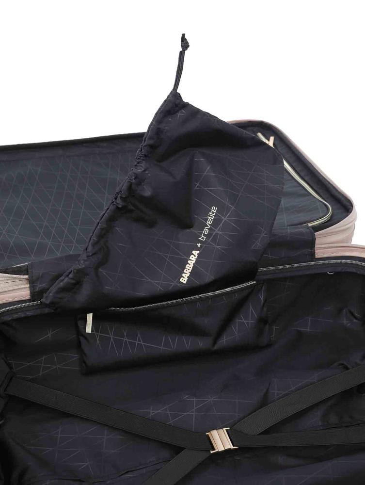 Travelite Barbara Novelty Satin Nude 4 Doppelrollen Trolley S 55 cm