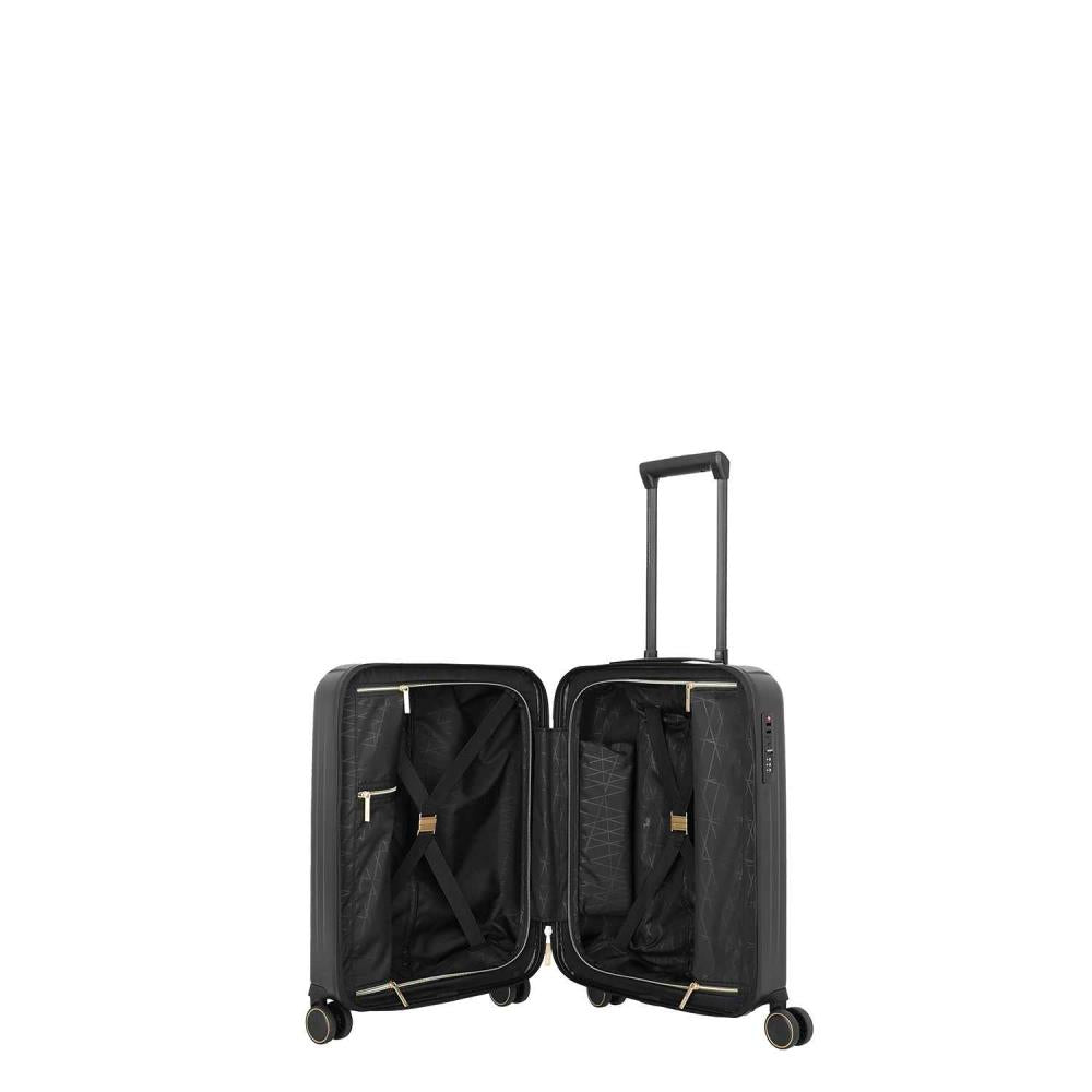 Travelite Barbara Novelty Black 4 Doppelrollen Trolley S 55 cm