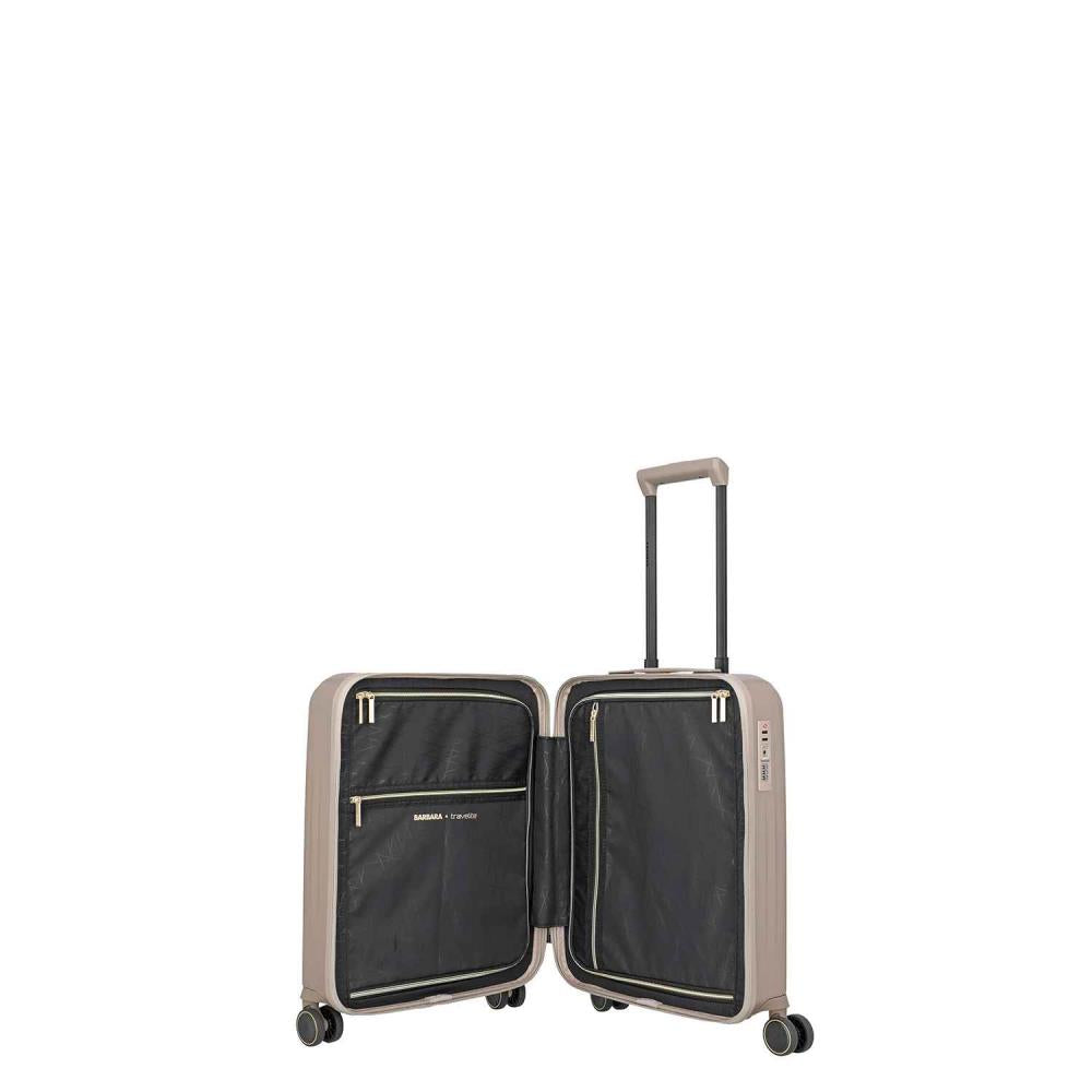 Travelite Barbara Novelty Satin Nude 4 Doppelrollen Trolley S 55 cm