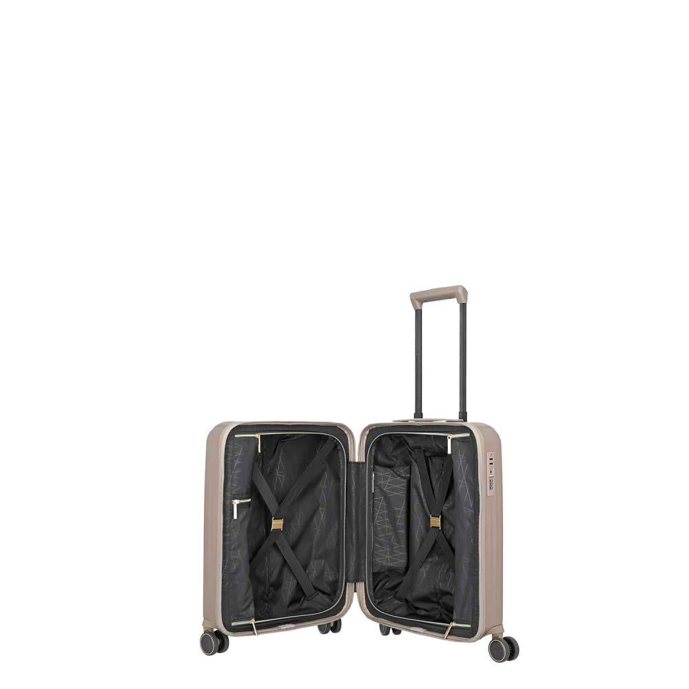 Travelite Barbara Novelty Satin Nude 4 Doppelrollen Trolley S 55 cm