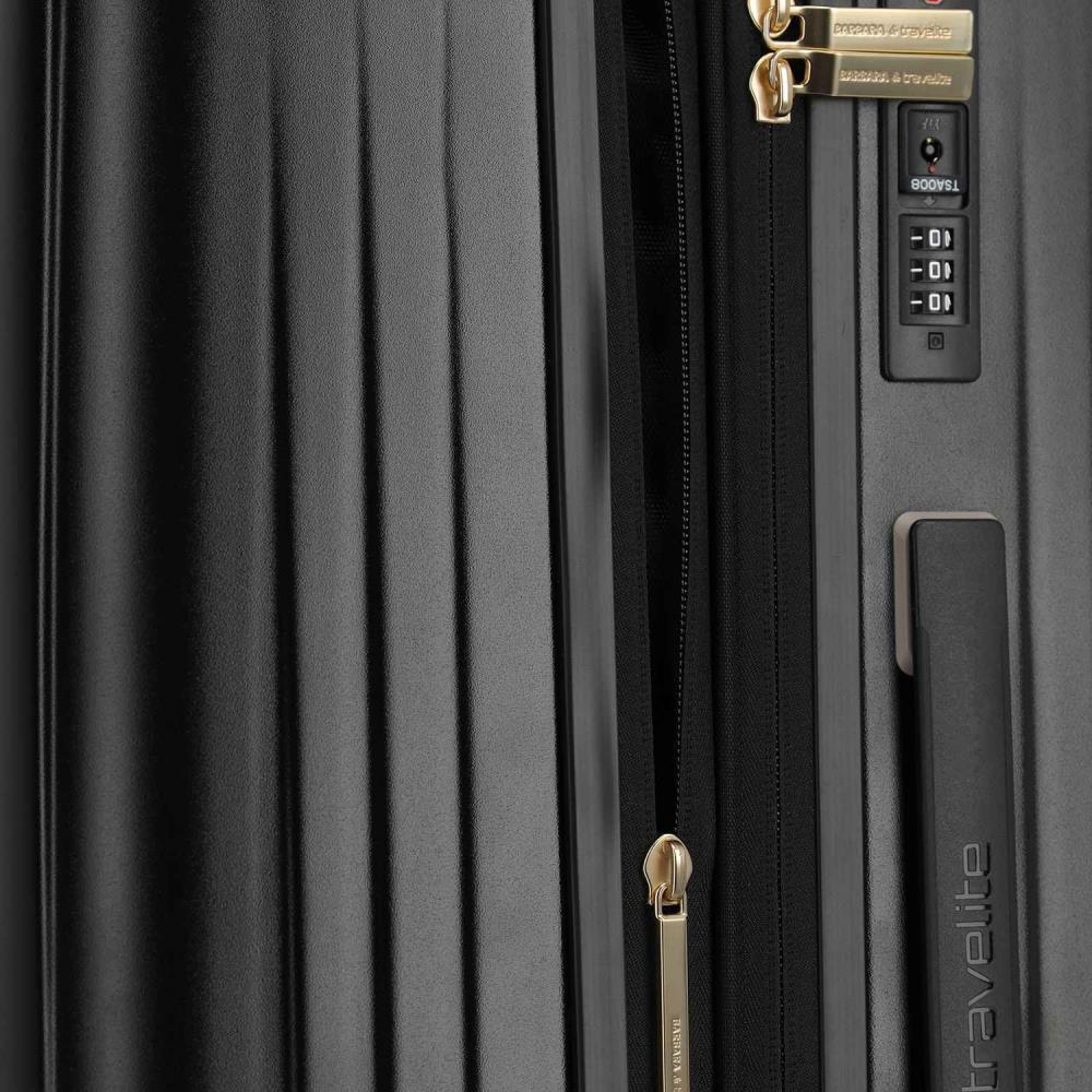 Travelite Barbara Novelty Black 4 Doppelrollen Trolley M 65 cm