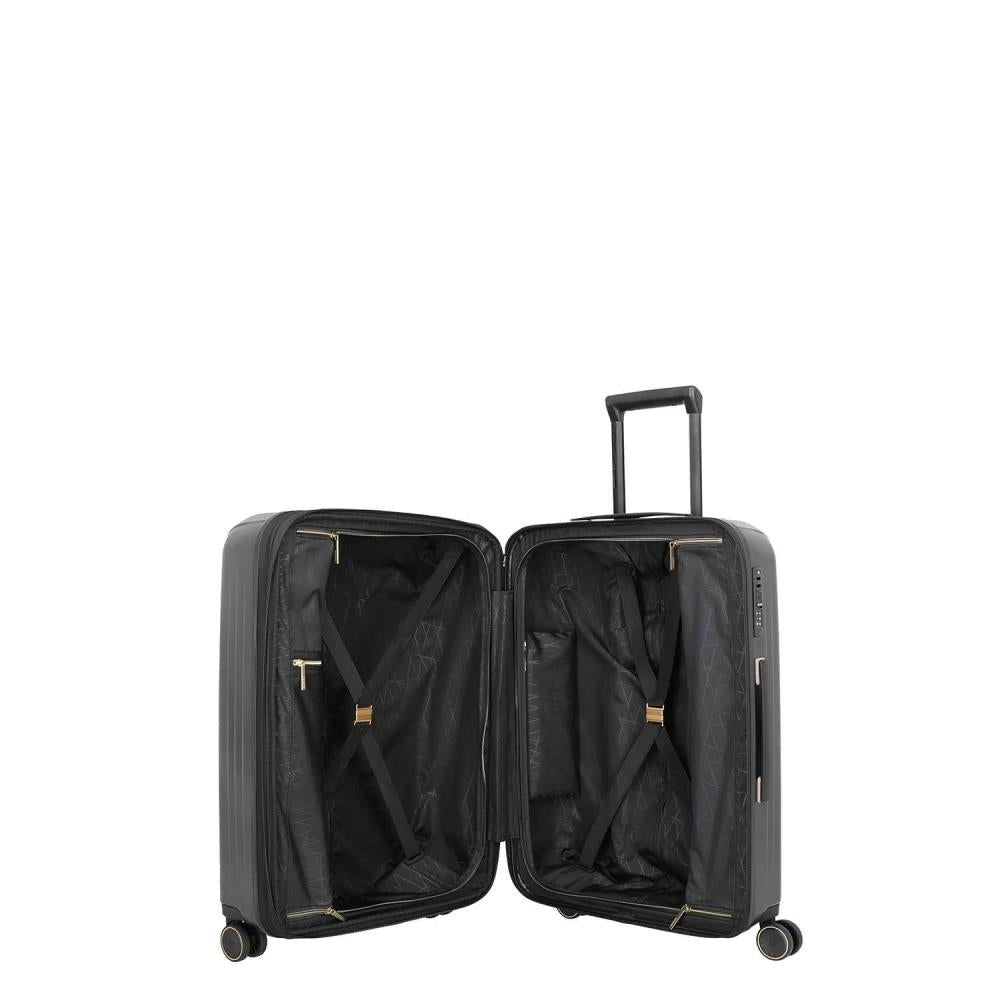 Travelite Barbara Novelty Black 4 Doppelrollen Trolley M 65 cm