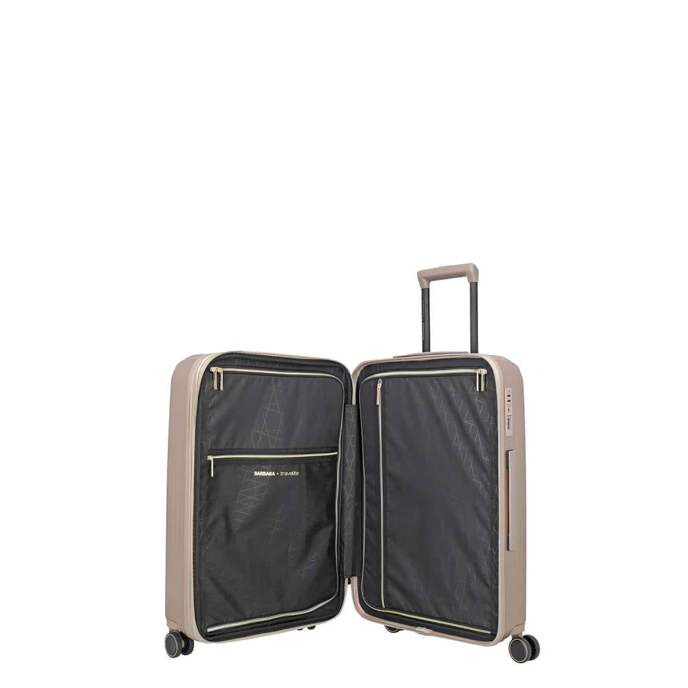 Travelite Barbara Novelty Satin Nude 4 Doppelrollen Trolley M 65 cm