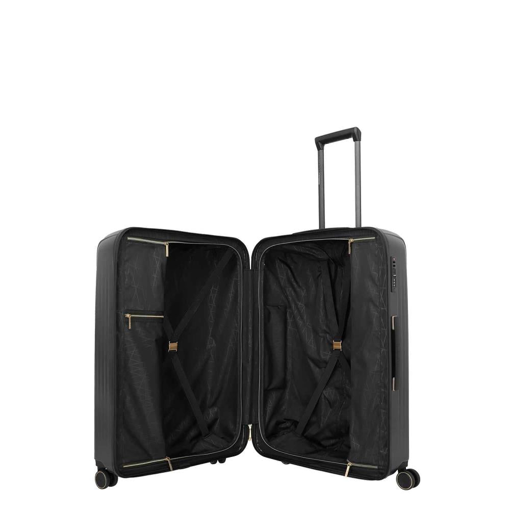 Travelite Barbara Novelty Black 4 Doppelrollen Trolley L 75 cm