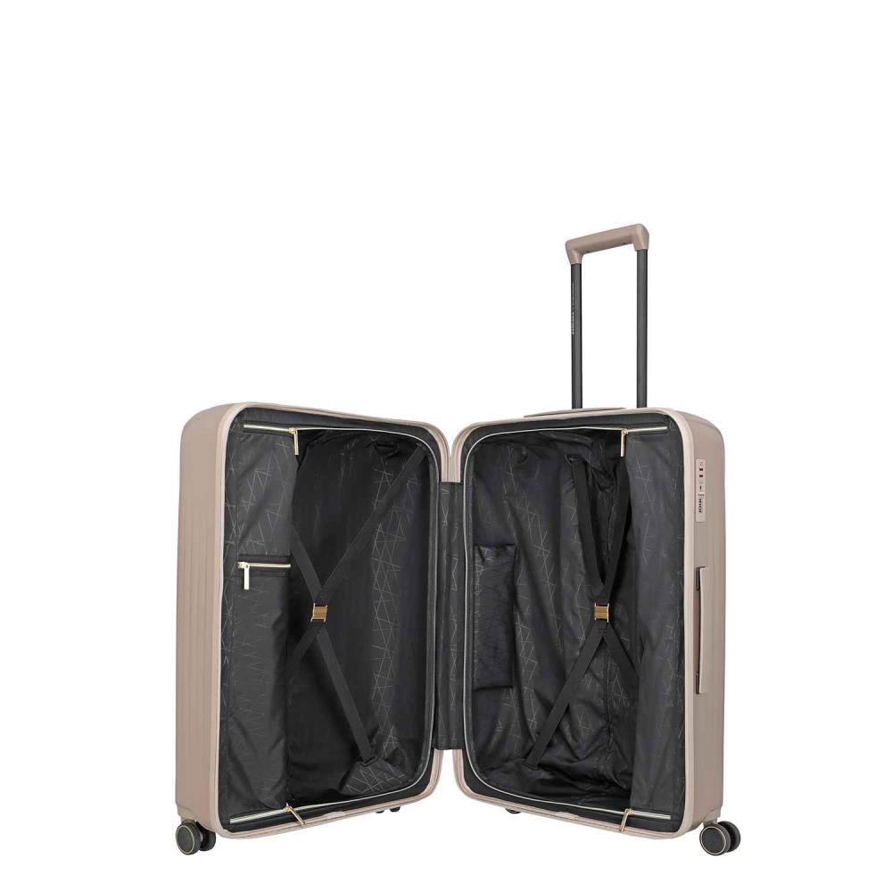 Travelite Barbara Novelty Satin Nude 4 Doppelrollen Trolley L 75 cm