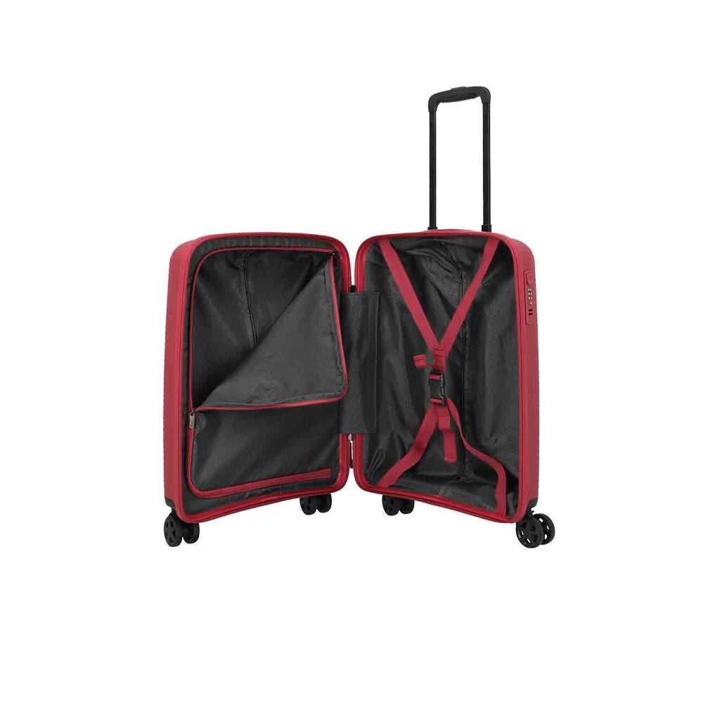 Travelite Air Stripe Rot 4-Doppelrollen Trolley S 55cm