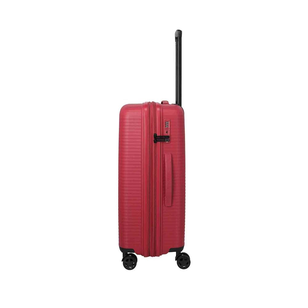 Travelite Air Stripe Rot 4-Doppelrollen Trolley M erweiterbar 66cm
