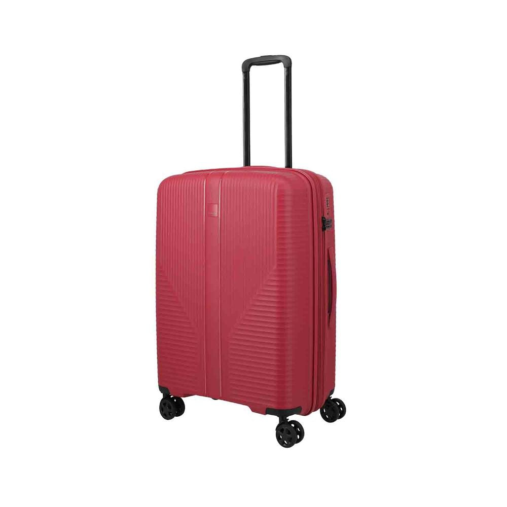 Travelite Air Stripe Rot 4-Doppelrollen Trolley M erweiterbar 66cm
