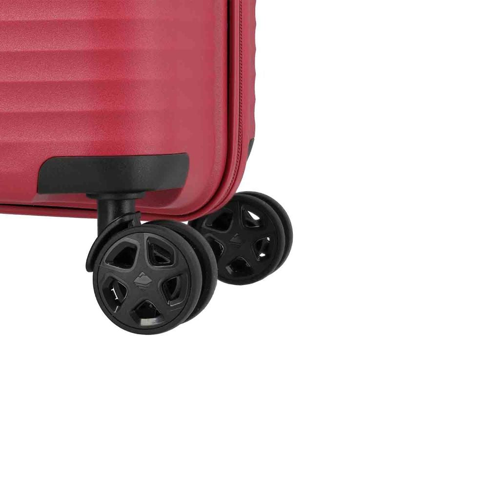 Travelite Air Stripe Rot 4-Doppelrollen Trolley M erweiterbar 66cm