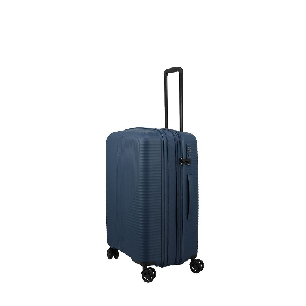 Travelite Air Stripe Navy 4-Rollen Trolley M erweiterbar 66cm