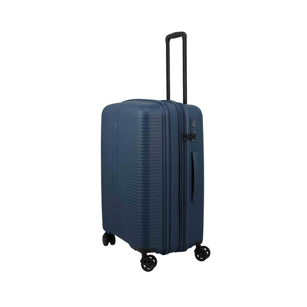 Travelite Air Stripe Navy 4-Doppelrollen Trolley M erweiterbar 66cm