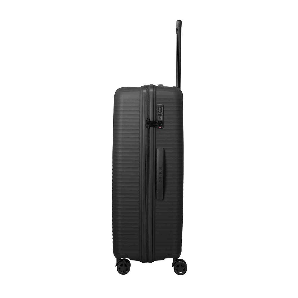 Travelite Air Stripe Schwarz 4-Doppelrollen Trolley L 77cm