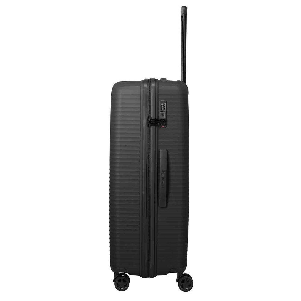 Travelite Air Stripe Schwarz 4-Doppelrollen Trolley L 77cm