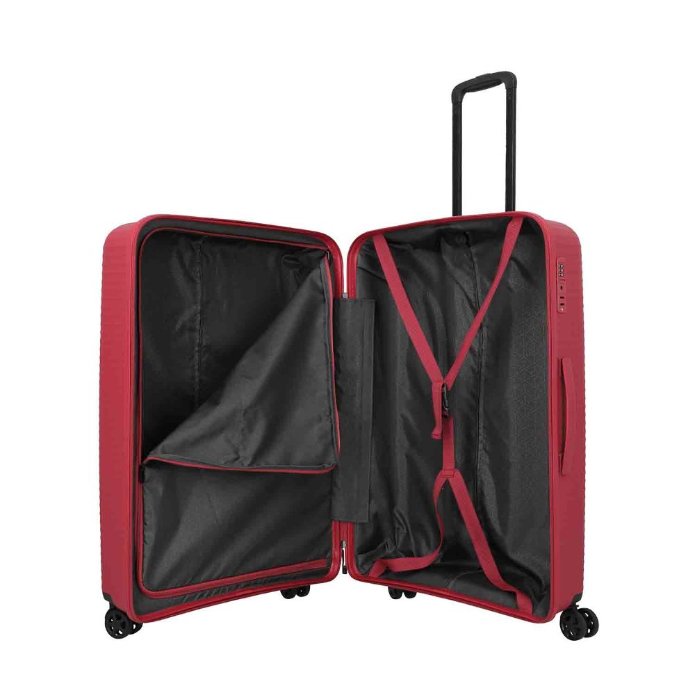 Travelite Air Stripe Rot 4-Doppelrollen Trolley L 77cm