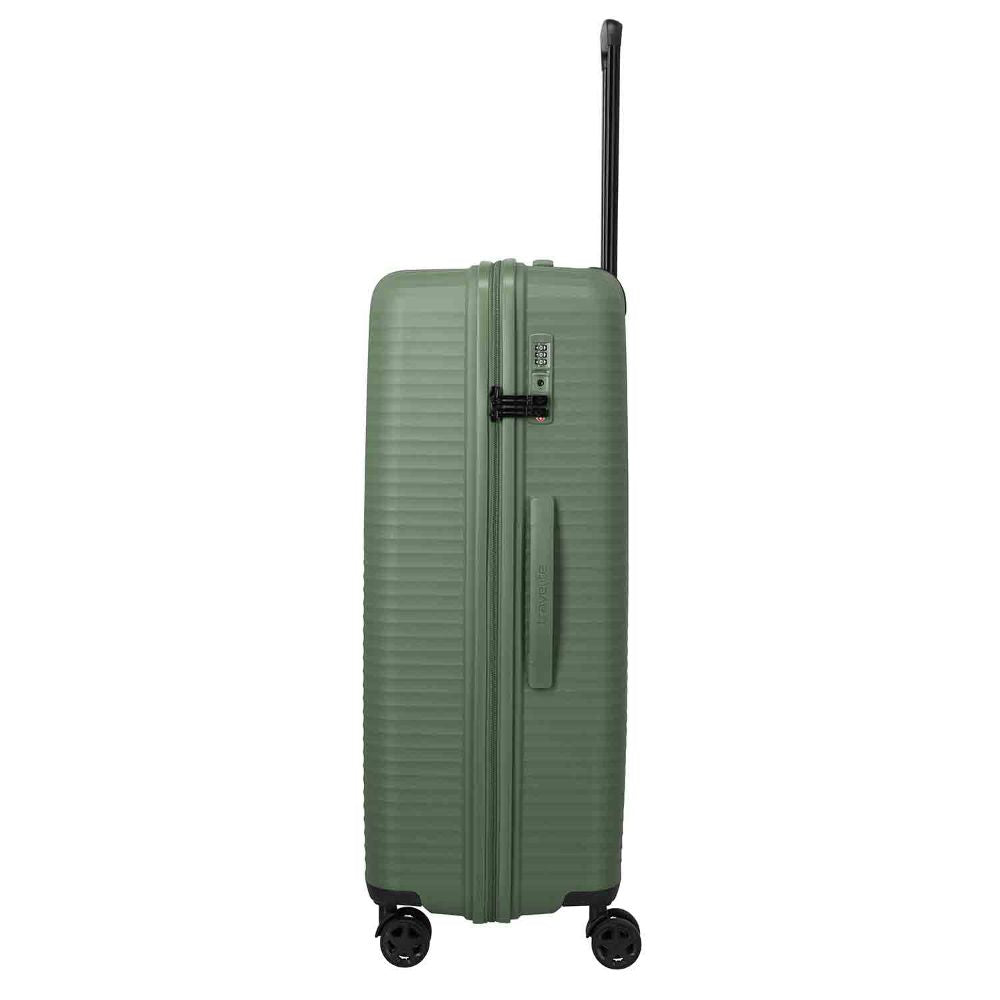 Travelite Air Stripe Grün 4-Doppelrollen Trolley L 77cm