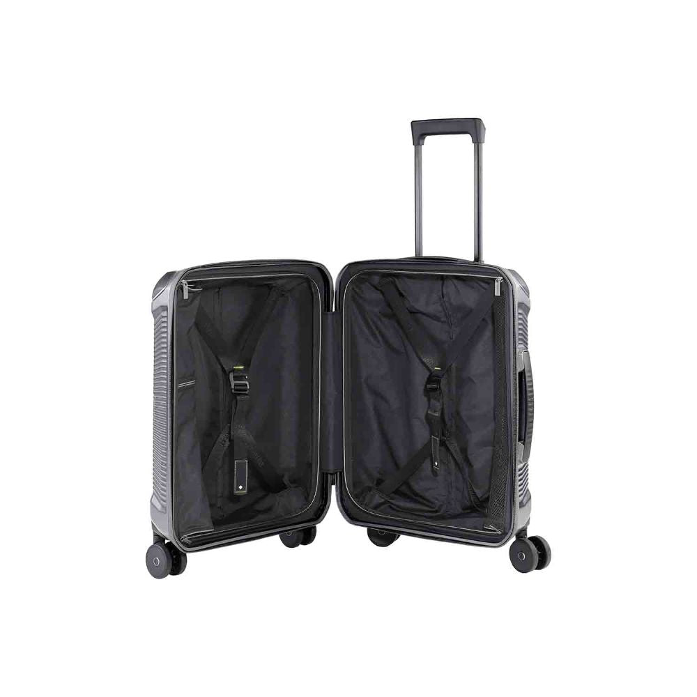Travelite Millennium Silver 4-Doppelrollen Trolley S 55 cm