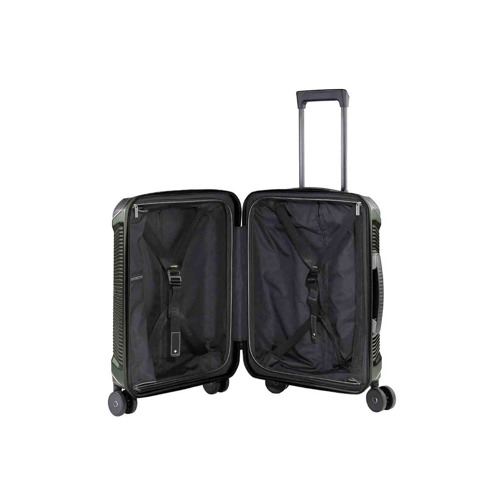 Travelite Millennium Pine Green 4-Doppelrollen Trolley S 55 cm