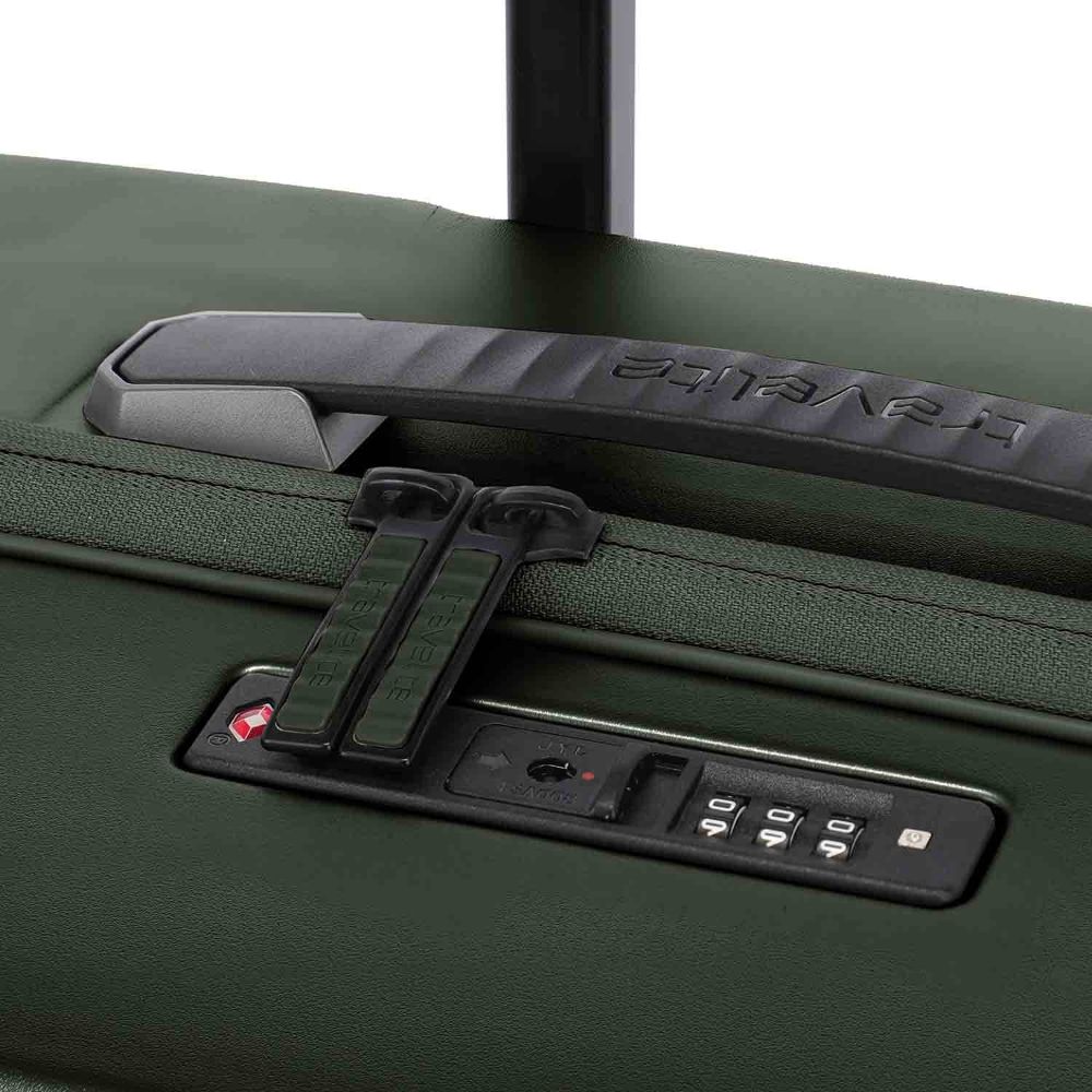 Travelite Millennium Pine Green 4-Doppelrollen Trolley M 67 cm