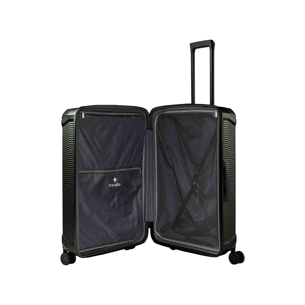 Travelite Millennium Pine Green 4-Doppelrollen Trolley L 76 cm