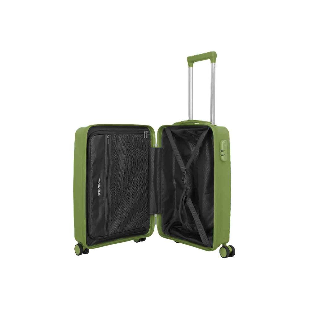 Travelite Pacific Olive 4 Doppelrollen Trolley S 55 cm
