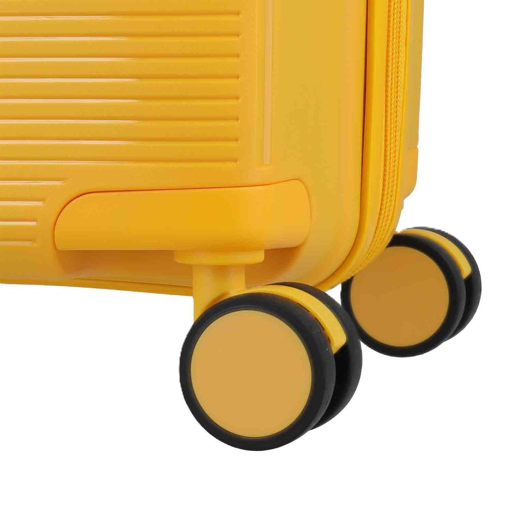 Travelite Pacific Yellow 4 Doppelrollen Trolley S 55 cm