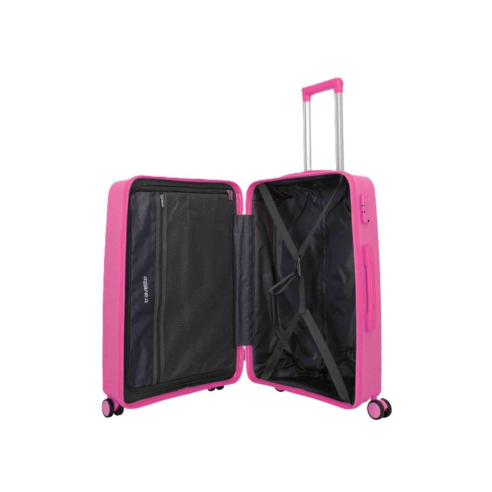Travelite Pacific Pink 4 Doppelrollen Trolley M 67 cm