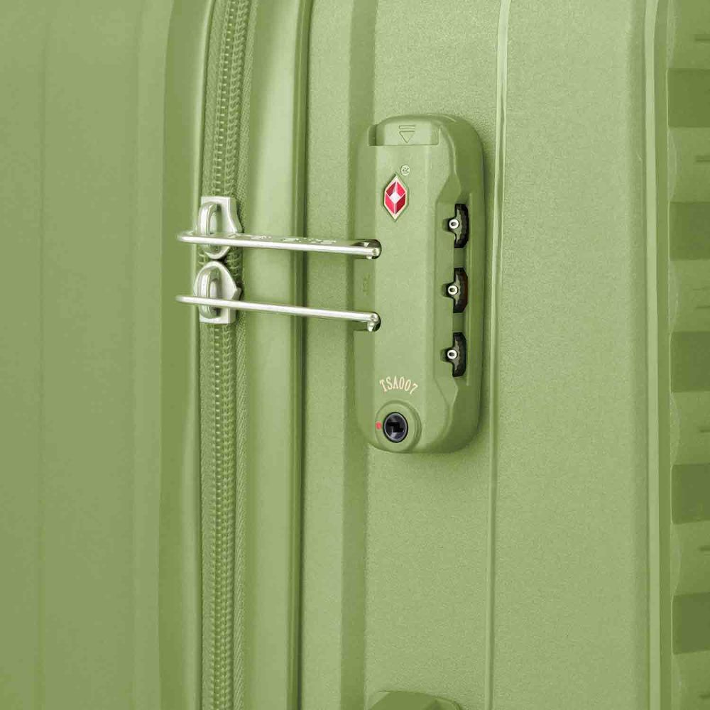 Travelite Pacific Olive 4 Doppelrollen Trolley M 67 cm