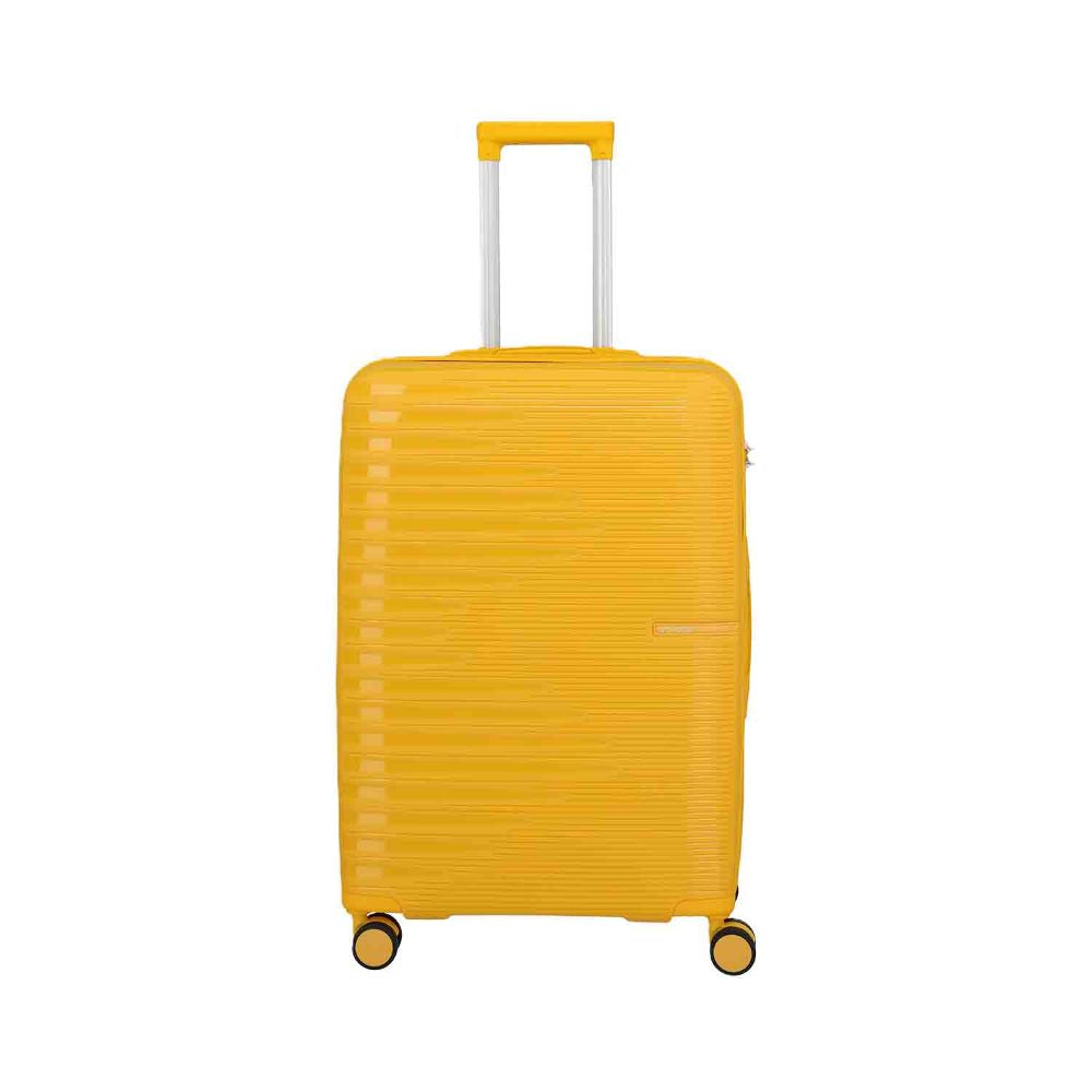 Travelite Pacific Yellow 4 Doppelrollen Trolley M 67 cm