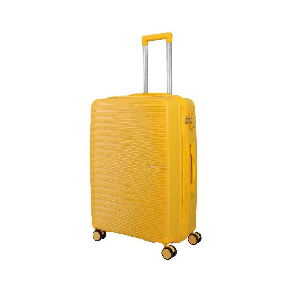 Travelite Pacific Yellow 4 Doppelrollen Trolley M 67 cm