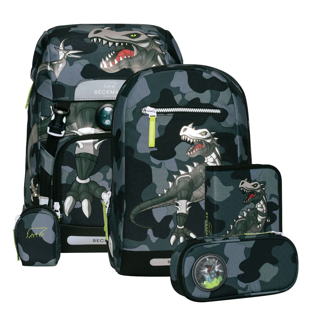 Beckmann Classic Camo Rex Schulrucksack Set 6tlg.