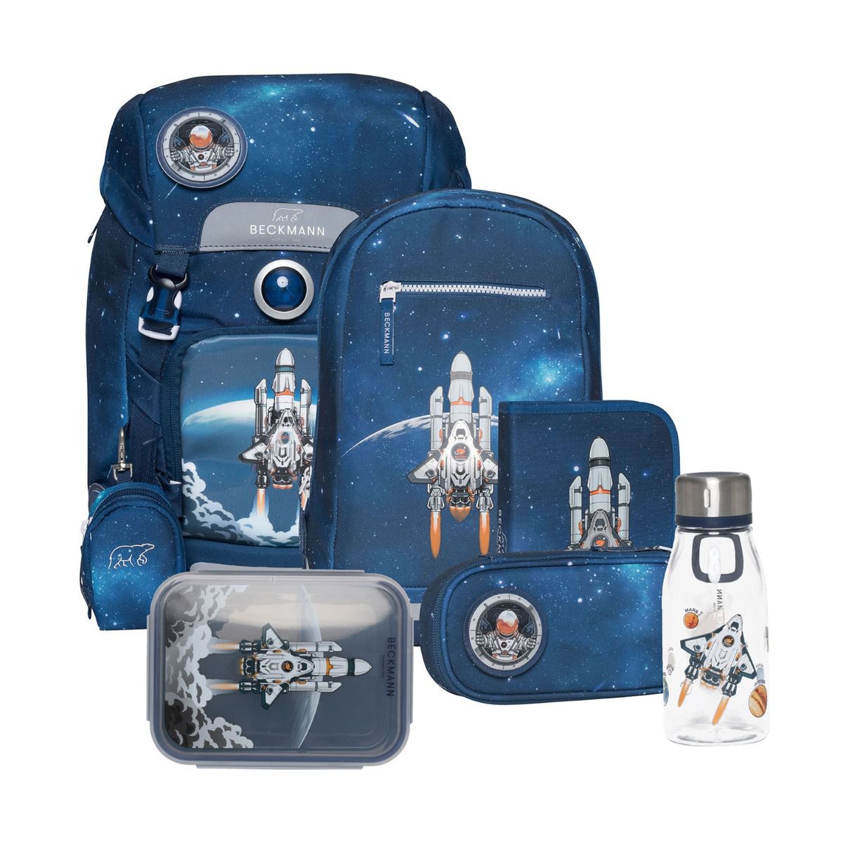 Beckmann Classic Space Mission Schulrucksack Set 8tlg.